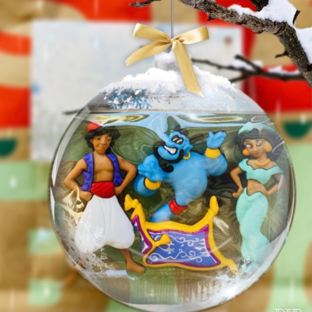 STARBUCKS🧜‍♀️ Straw & Aladdin Ornament Topper Set